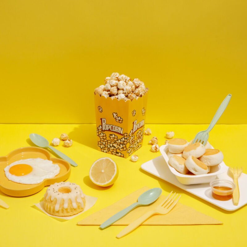 ส้อมมีดพลาสติก ร้านสเต็ก ช้อน ส้อม พลาสติก ชุดช้อนส้อม พลาสติกย่อยสลายได้ ช้อนส้อม สีพาสเทล