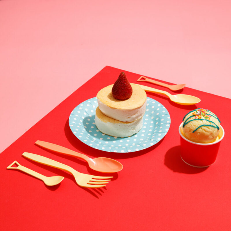 ช้อนส้อมพลาสติก ร้าน คาเฟ่