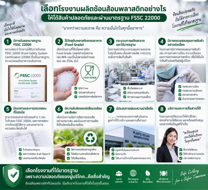 โรงงานผลิตช้อนส้อมพลาสติก โรงงานฉีดพลาสติก ช้อนส้อมรับประทานอาหาร ส้อมพับ