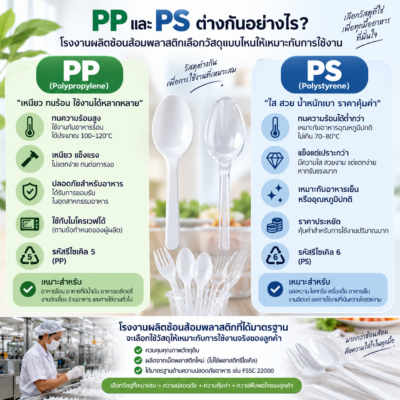 โรงงานผลิตช้อนส้อมพลาสติก โรงงานฉีดพลาสติก ช้อนส้อมรับประทานอาหาร ส้อมพับ